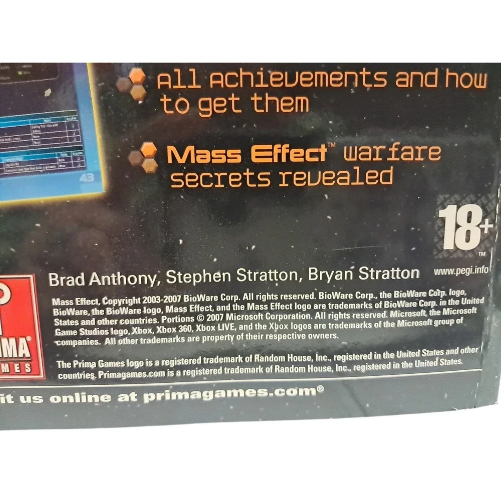 Mass Effect Prima Official Strategy Game‎ Guide Xbox 360